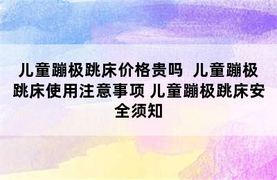 儿童蹦极跳床价格贵吗  儿童蹦极跳床使用注意事项 儿童蹦极跳床安全须知